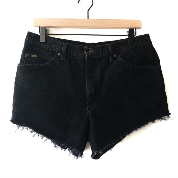Lee Pants - Vintage Lee High Waisted Distressed Denim Shorts